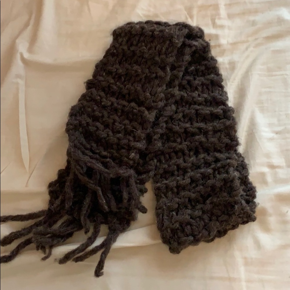 brown knit scarf